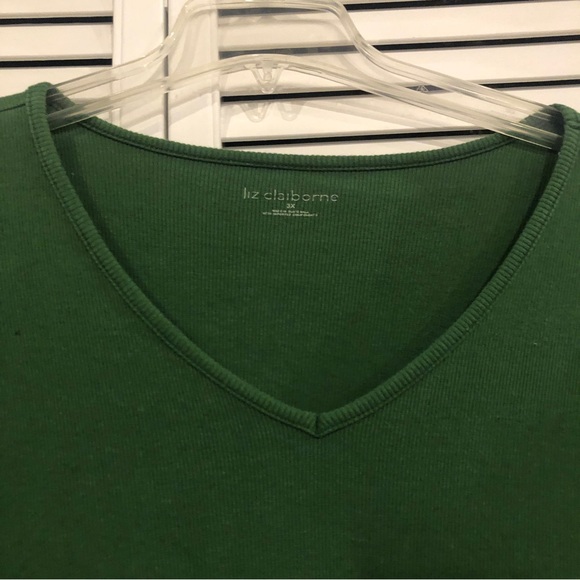 Liz Claiborne 3/4 sleeve ribbed knit top Plus 3X - Picture 3 of 7